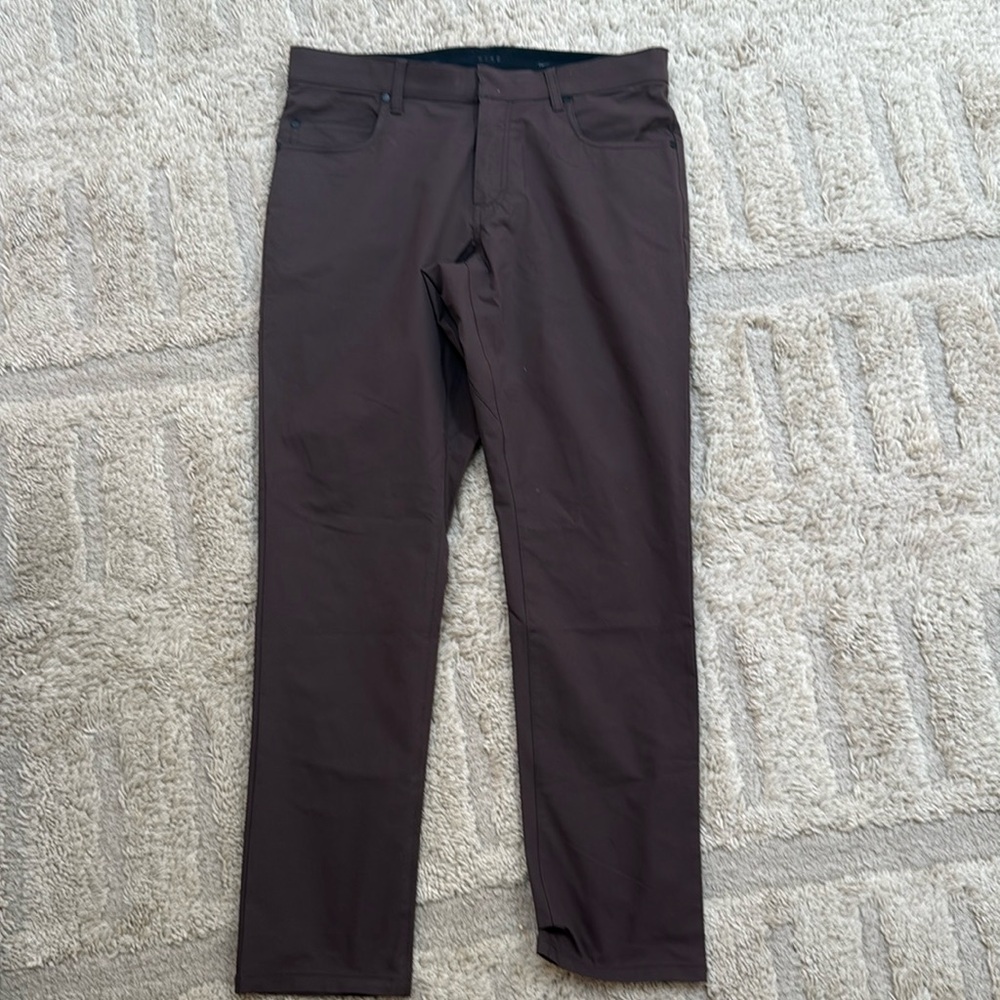 Nike slim fit pants joggers athletic leisure men's large 34x32 brown